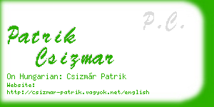 patrik csizmar business card