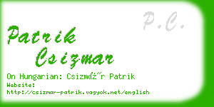 patrik csizmar business card